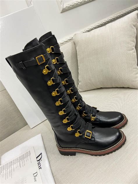 dior yellow boots|Dior leather boots for women.